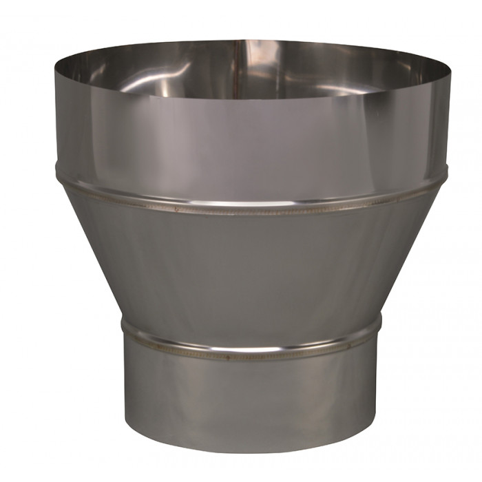 Verloopstuk enkelwandig 149 mm uitw. - 220 mm voor rookkanaal RVS-304  main product photo