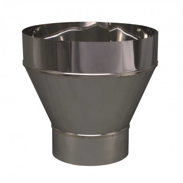 Verloopstuk enkelwandig 149 mm uitw. - 250 mm voor rookkanaal RVS-304 main product photo