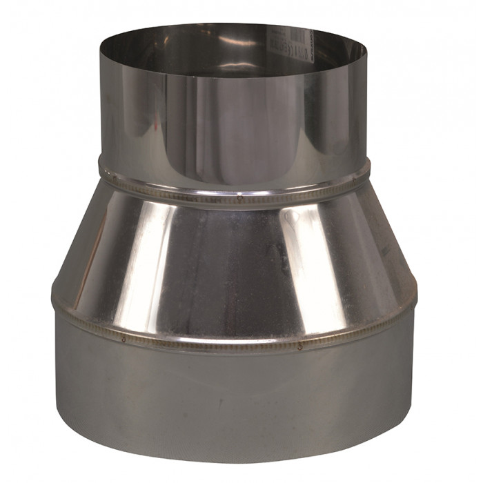 Verloopstuk enkelwandig 179 mm uitw. - 150 mm voor rookkanaal RVS-304 main product photo