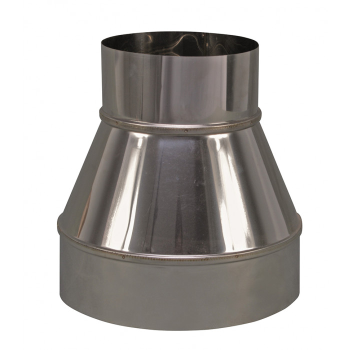 Verloopstuk enkelwandig 199 mm uitw. - 125 mm voor rookkanaal RVS-304 main product photo