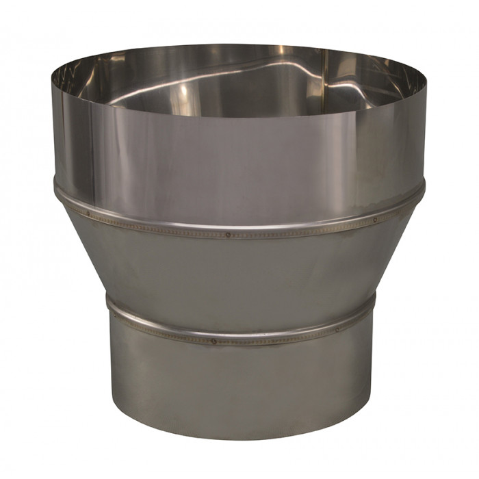 Verloopstuk enkelwandig 199 mm uitw. - 250 mm voor rookkanaal RVS-304 main product photo