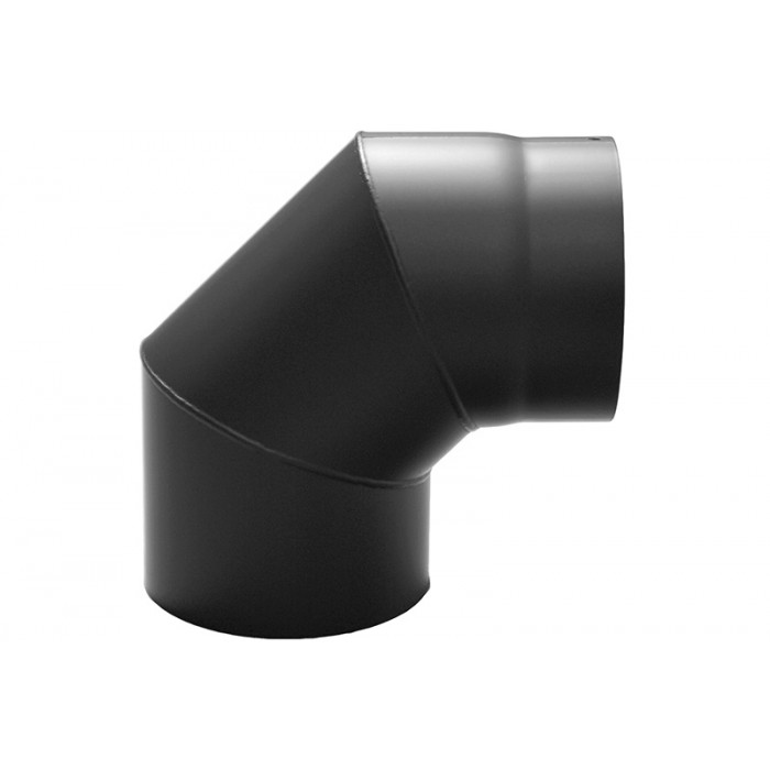 Bocht Ø130 mm 90° voor rookkanaal enkelwandig staal zwart main product photo