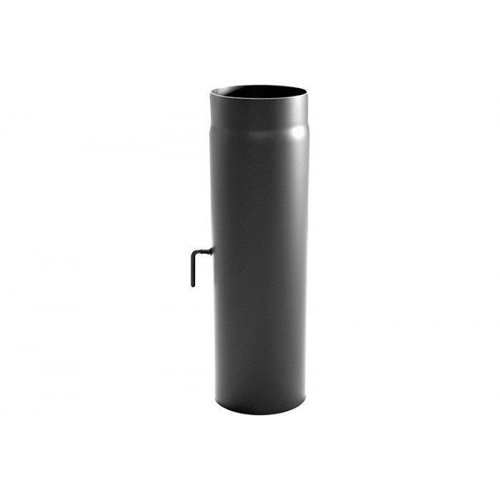 Pijp Ø150 mm 1000 mm + klep voor rookkanaal enkelwandig staal zwart main product photo