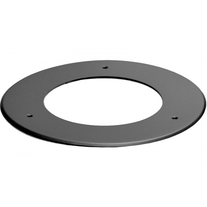 Rozet Ø180 mm + schroeven voor rookkanaal enkelwandig staal zwart main product photo