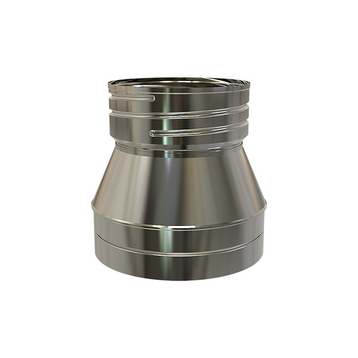 Koppelstuk Ø150 mm naar flex 150 mm voor rookkanaal dubbelwandig RVS-304 main product photo
