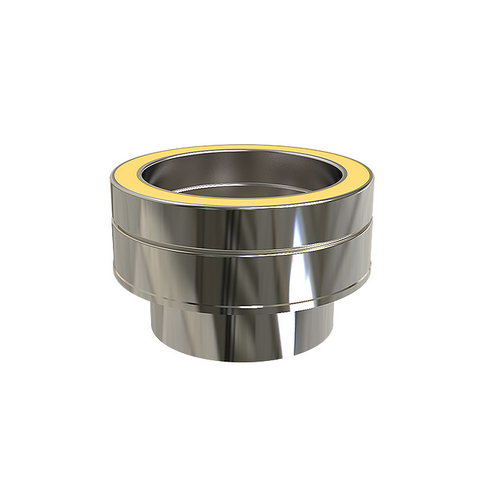 Aansluitstuk Ø80 mm vlak voor rookkanaal dubbelwandig RVS-304 main product photo