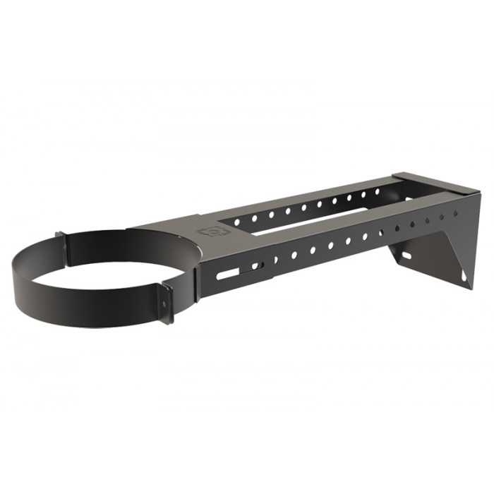 Muurbeugel Ø80 mm 80-440 mm voor rookkanaal dubbelwandig RVS-304 zwart gecoat main product photo