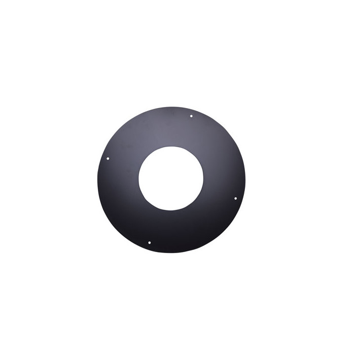 Rozet 200 mm Rozet 1 delig zwart voor rookkanaal dubbelwandig RVS-304 zwart gecoat main product photo