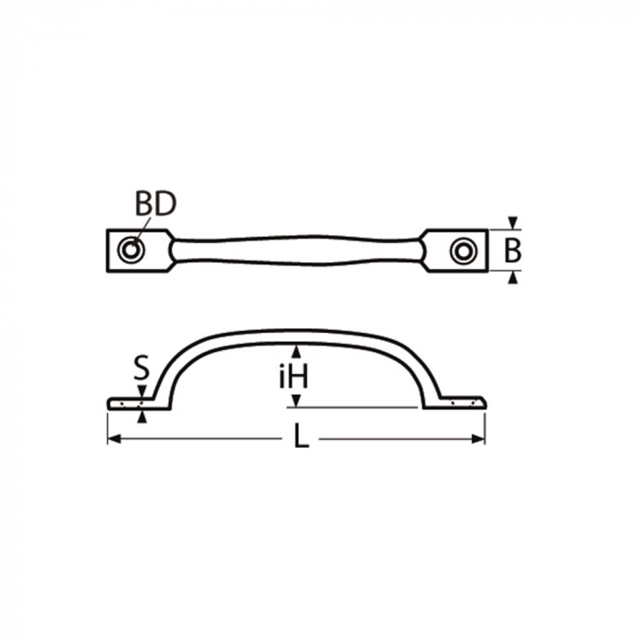 Griff 150 mm Edelstahl-316 (A4) main product photo