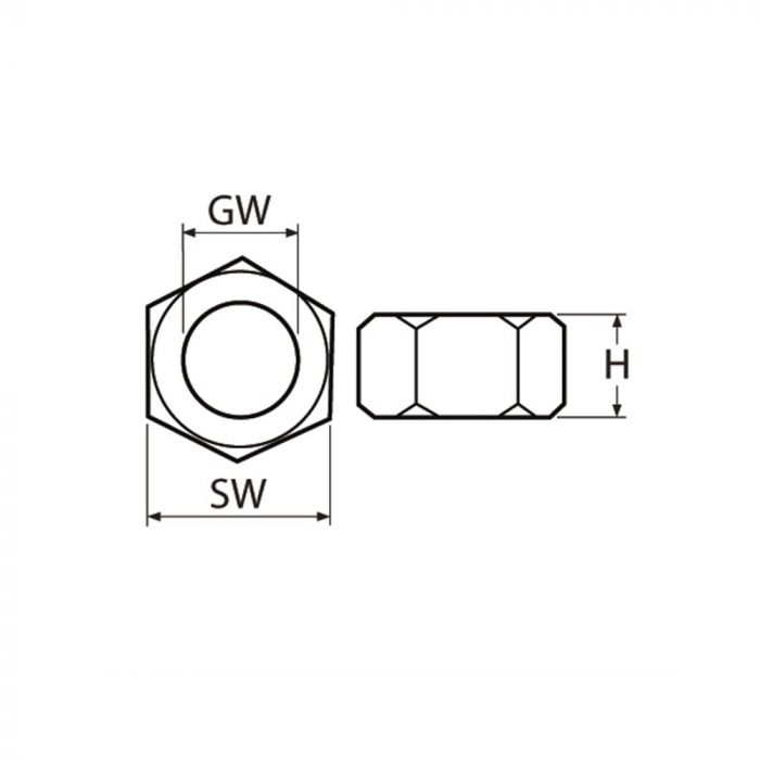 Kontermutter für Wantenspanner M20 Links Edelstahl-316 (A4) main product photo