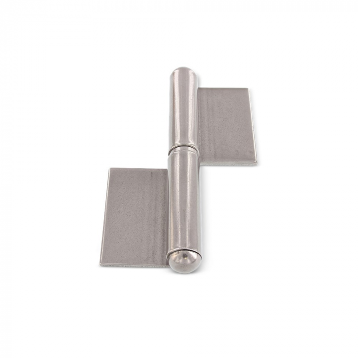 Anschweißscharnier 2-tlg. mit langen Flügeln 115 mm Links Edelstahl-304 (A2) main product photo