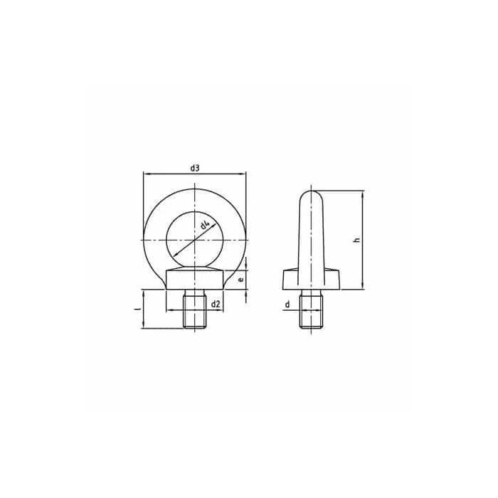 Ringschraube M30 DIN 580 geschmiedet Edelstahl A2 main product photo