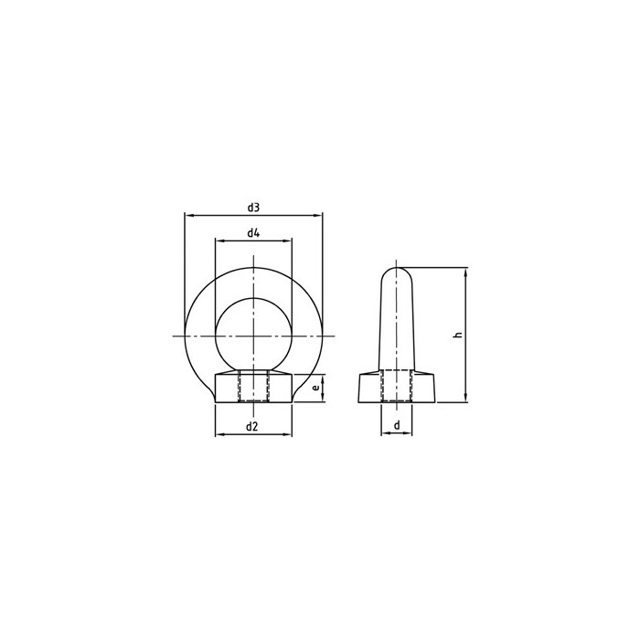 Ringmuttern, gegossen Art. 582 A4 M16 (10 Stück) main product photo