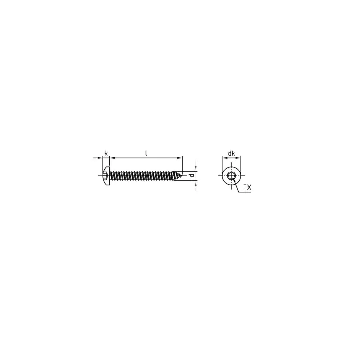 Blechschrauben Edelstahl Flachkopf Schrauben Für Kunststoffe - Linsenkopf Mit Flansch, TORX, Edelstahl A2, 3mm Linsenkopfschrauben Holz Torx