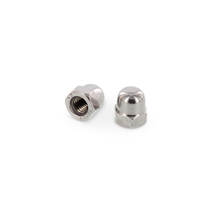 Sechskant-Hutmuttern, hohe Form DIN 1587 A2-70 M10 SW 17 (100 Stück) main product photo