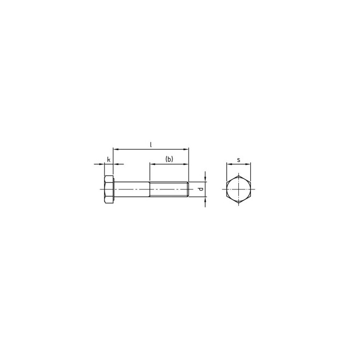 Sechskantschrauben mit Schaft ISO 4014 A2-70 M18X160 (25 Stück) main product photo
