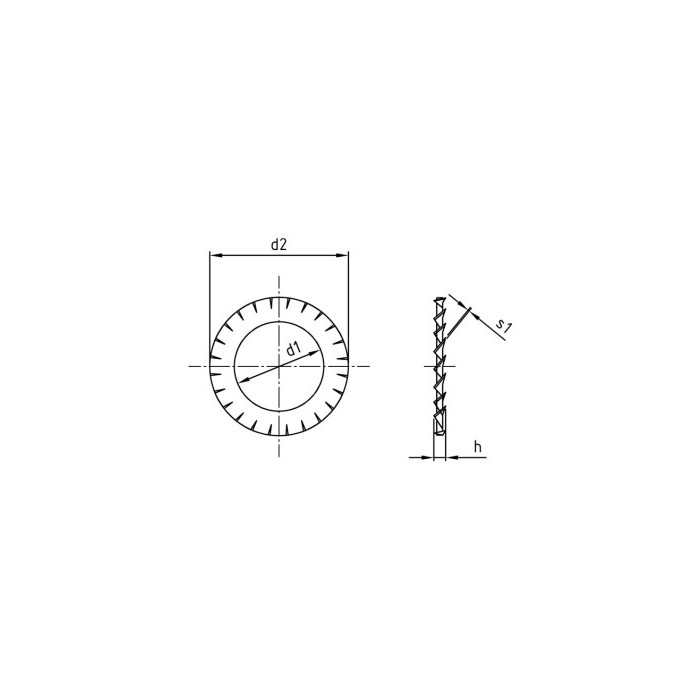 Fächerscheiben, Form A DIN 6798 A4 A 2,7 (1000 Stück) main product photo
