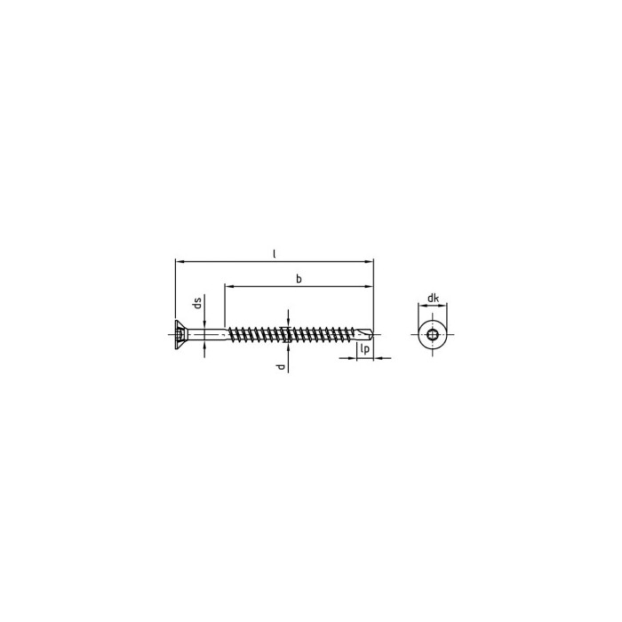 SP-Drill Seko-Holzbauschrauben mit Bohrspitze Art. 9044 A2 6,0X140/70 TX25 (100 Stück) main product photo