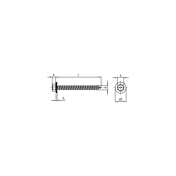 Dachbauschrauben / Fassadenbauschrauben Für Holzunterkonstruktion Ohne Dichtscheibe, RAL 9010 Reinweiss A2 Edelstahl Mit Torx Kopf 12mm E X T20 A 48 X 25 50 Stueck