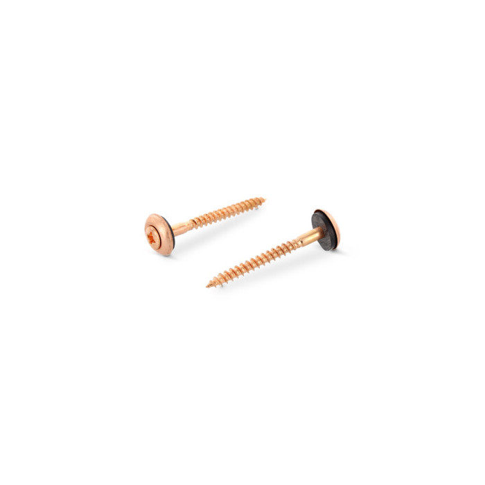 Spenglerschrauben 3tlg. mit Dichtscheibe 15 mm Art. 9167 A2-Cu 4,5X55 Z (100 Stück) main product photo