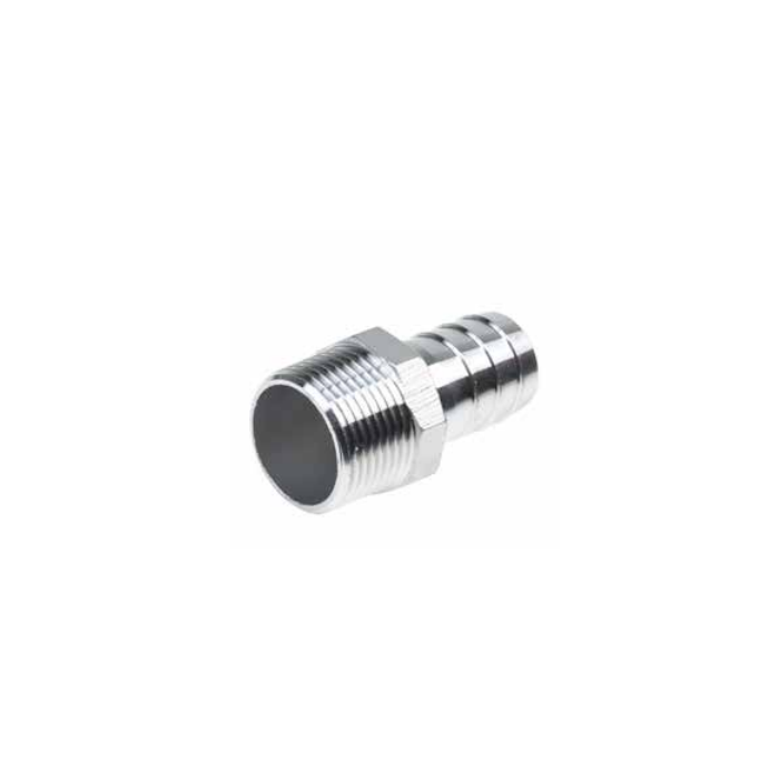 Schlauchtülle mit BSP-Gewinde, 1/2 Zoll x 9 mm Edelstahl-316 (A4) main product photo