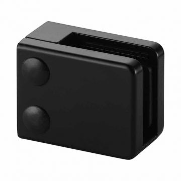 Glasklemme flach Zinkdruckguss schwarz Modell 4200