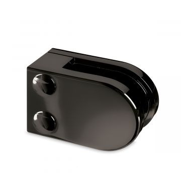 Glasklemme flach Zinkdruckguss schwarz Modell 27 MINI
