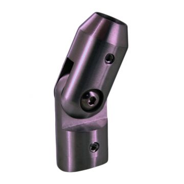 Rutenhalter variabel für Rute 12 mm Rohr 42,4 mm Edelstahl anthrazitgrau Modell 0646