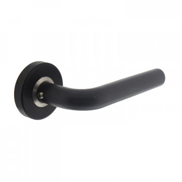 Intersteel Türgriff Luzern auf Rosette mattschwarz Edelstahl-304