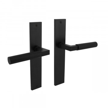 Intersteel Türgriff Bau-Stil auf Schild 245x45 mm blind mattschwarz