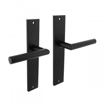 Intersteel Türgriff Bastian auf Schild 245x45 mm blind mattschwarz