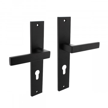 Intersteel Türgriff Hera auf Schild 245x45 mm Profilzylinderloch 72 mm mattschwarz