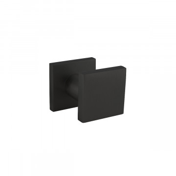 Intersteel Haustürknopf quadratisch 58x58mm©einseitige Montage Aluminium schwarz