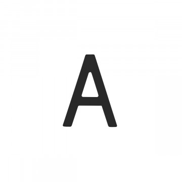 Intersteel Haus Buchstabe A 100 mm schwarz Edelstahl-304