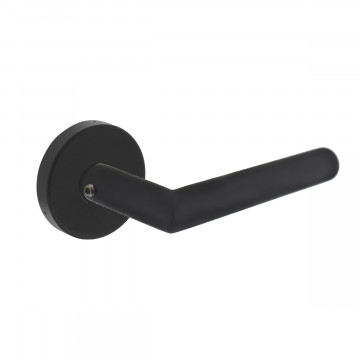 Intersteel Türgriff Jura auf runder massiver Rosette53x10 mm Edelstahl schwarz Hintertürbeschlag