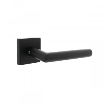 Intersteel Türgriff Jura auf quadratischer Massivrosette 53x53x10 mm Edelstahl schwarz Hintertürbeschlag