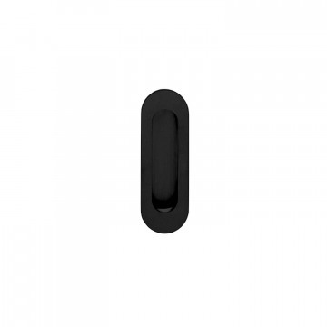 Intersteel Schiebetürgriff oval 120x40mm blind mattschwarz Edelstahl-304