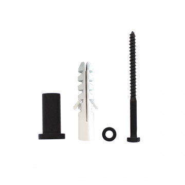 Intersteel Satz von 5 verlängerten runden Stützen 50mm tbvv Schiene Schiebetürsystem mattschwarz