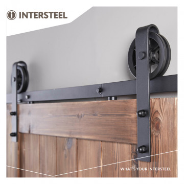 Intersteel Schiebetürsystem Rad mattschwarz