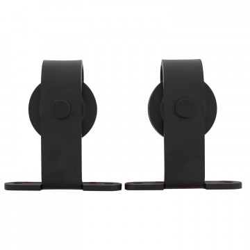 Intersteel 2er Set Hängerollen Basic Top 130 mm mattschwarz