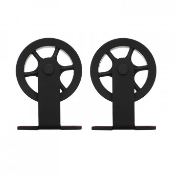 Intersteel 2er Set Hängerollen Wheel Top 170 mm mattschwarz