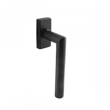 Intersteel Fenstergriff Jura auf rechteckiger Rosette schwarz Edelstahl-304