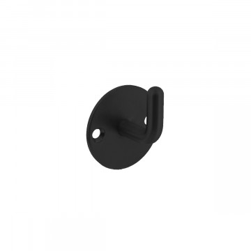 Intersteel Kleiderhaken mit Rückenplatte schwarz Edelstahl-304
