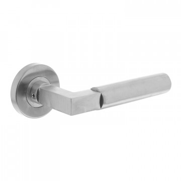 Intersteel Türgriff Bau-Stil auf Rosette Edelstahl gebürstet