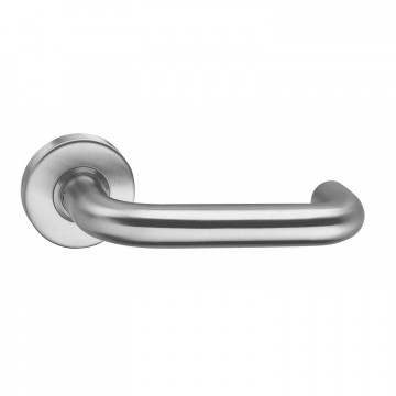 Intersteel Türgriff Rund aufgehängt auf Rosette ˜53x10 mm mit Ring Edelstahl gebürstet