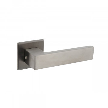 Intersteel Türgriff Amsterdam auf quadratischer Rosette 50x50x5 mm Edelstahl gebürstet