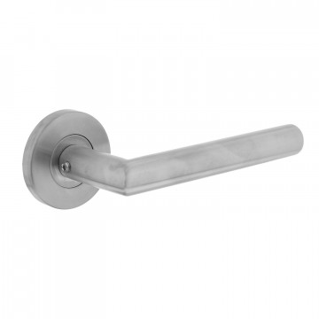 Intersteel Türgriff Winkel 90° auf Rosette Edelstahl gebürstet