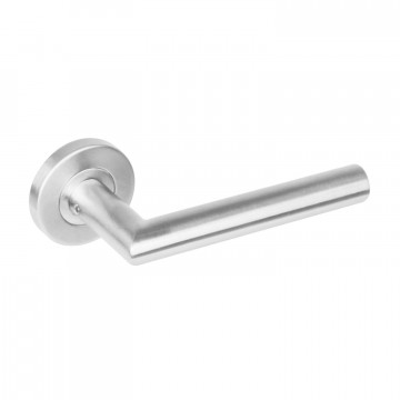 Intersteel Türgriff Winkel 90° auf Rosette mit 7 mm Nocken Edelstahl gebürstet