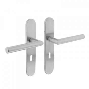 Intersteel Türgriff Winkel 90° am Schild Schlüsselloch 56 mm Edelstahl gebürstet
