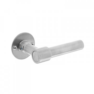 Intersteel Türgriff Modell L/L mit Rosette 2 mm Edelstahl gebürstet